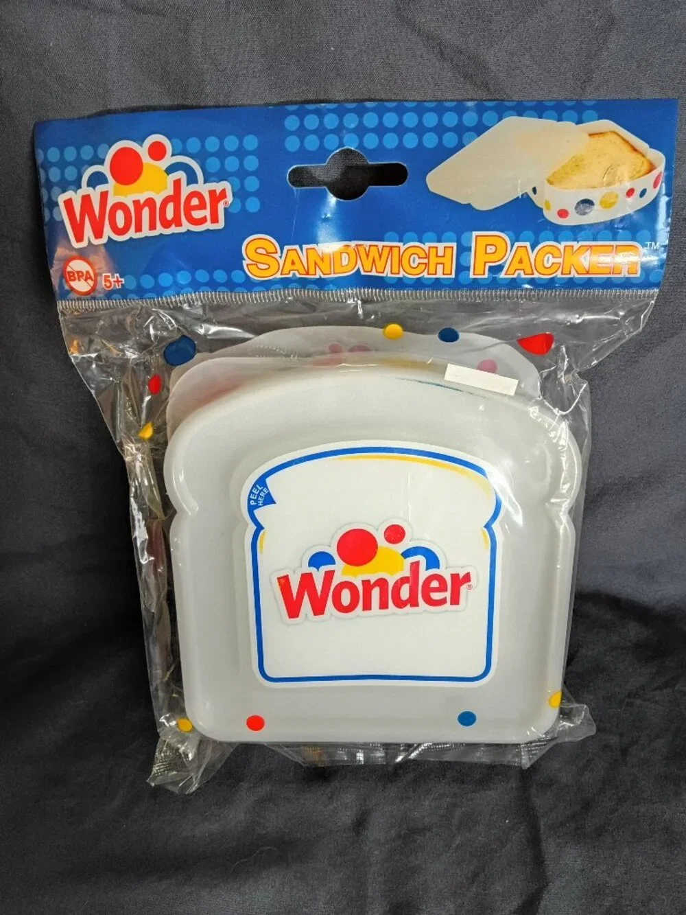 Wonder Bread Sandwich Packer Container Lunch Box Holder NIP 2010